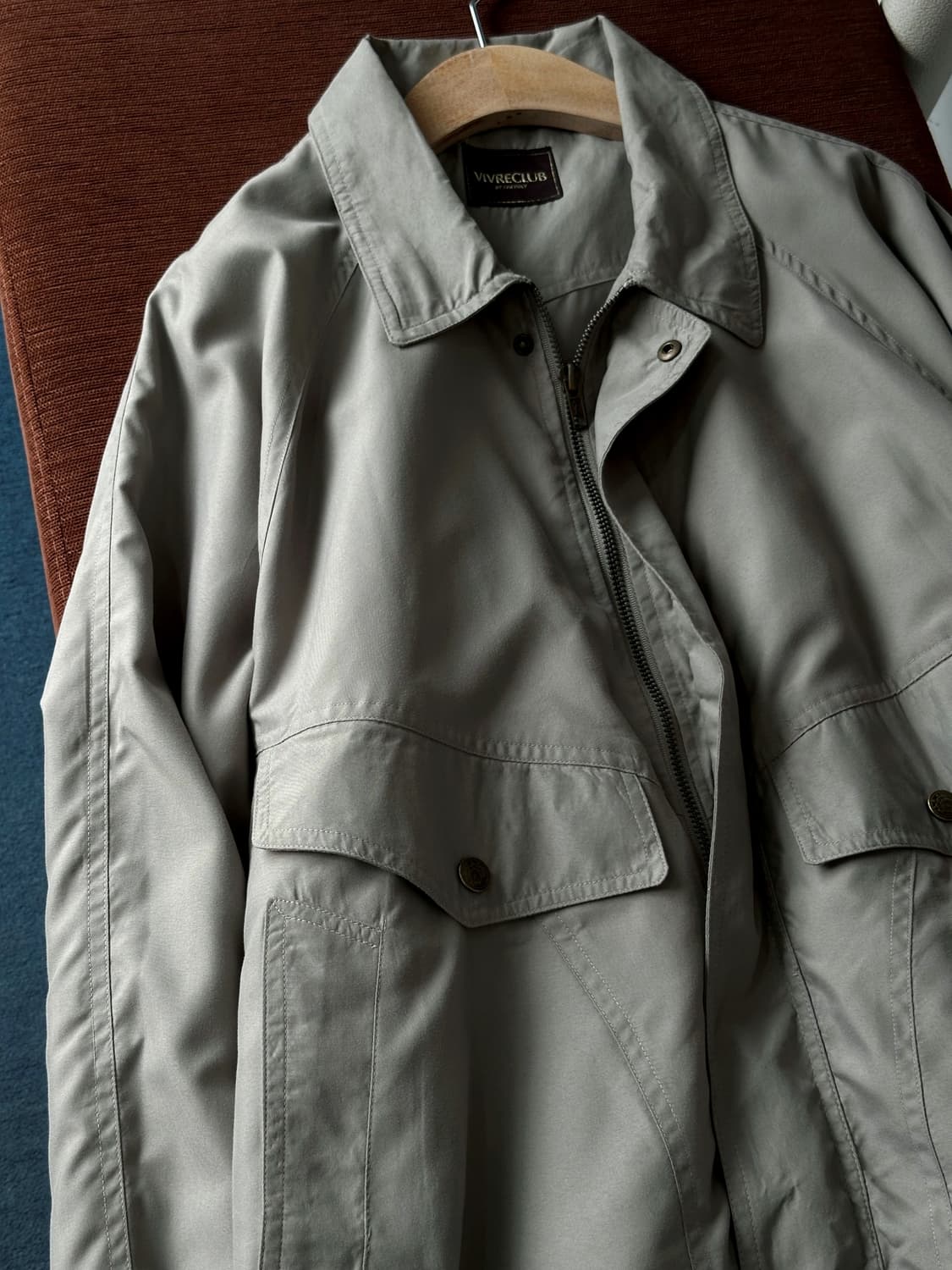 High count poly design blouson 상품이미지2