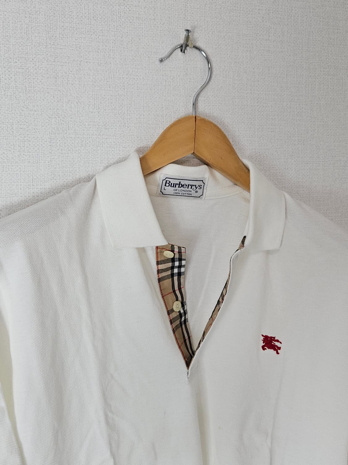 버버리 시그니처 로고 정품 반팔 카라티 폴로 피케티 L 상품이미지6