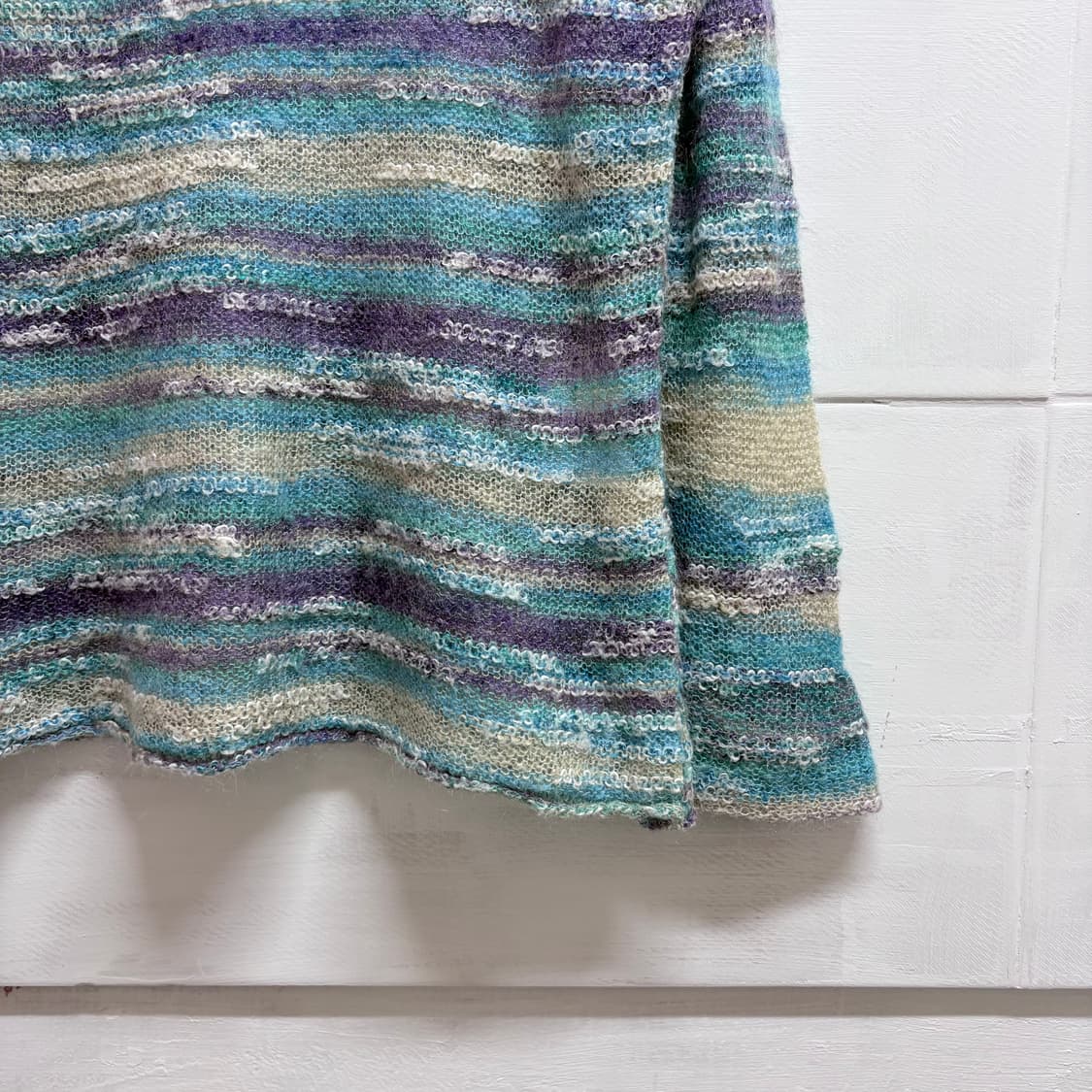 모헤어 부클 그라데이션 블루 니트 (JPN) 상품이미지3