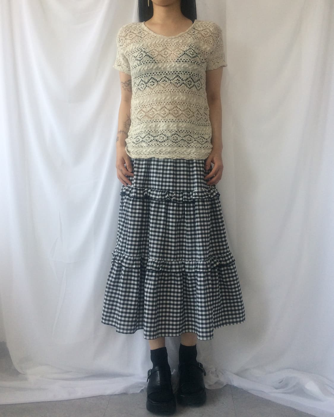 Crochet knit top 상품이미지1
