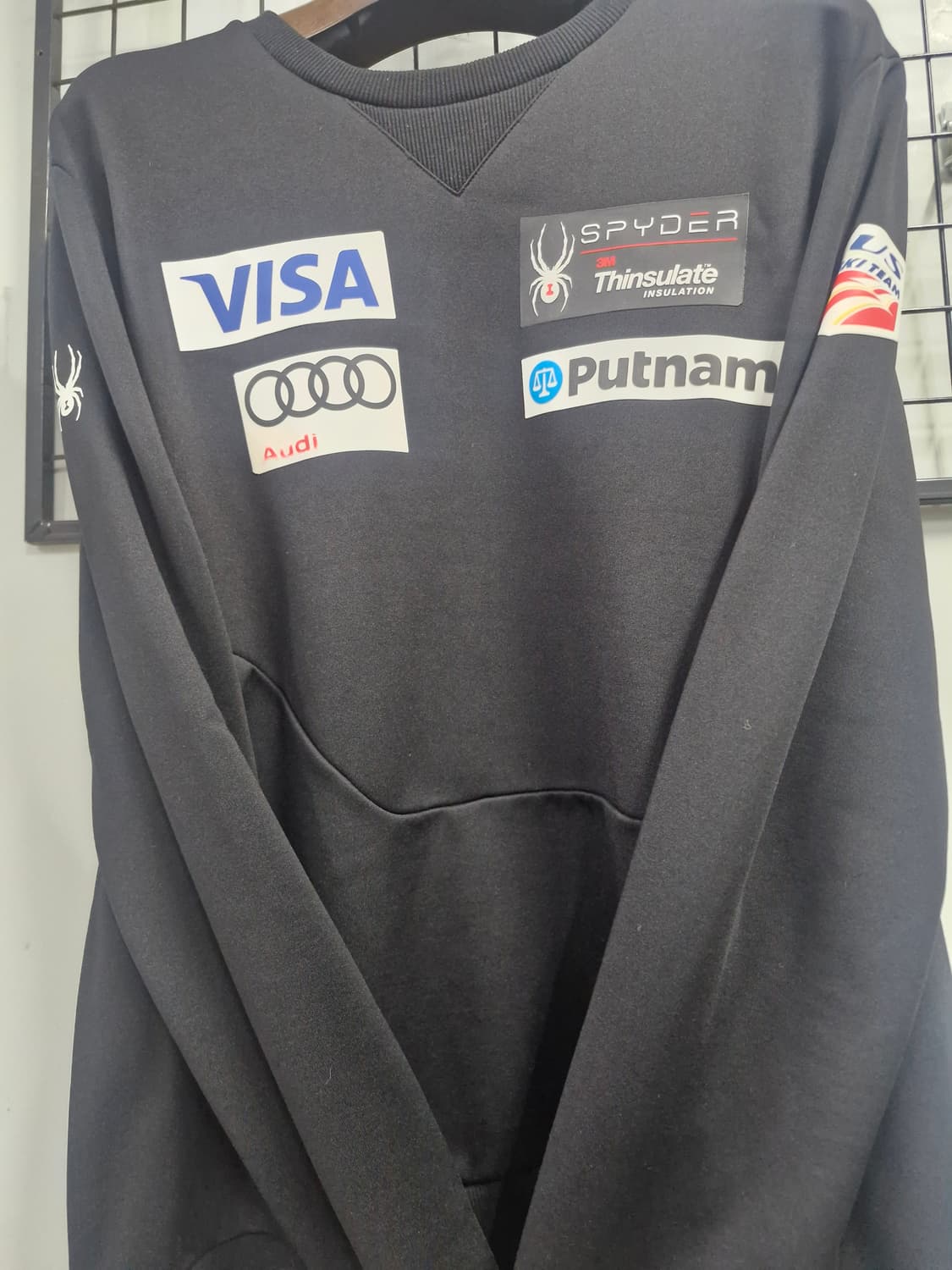 105XL 스파이더 US스키팀 패치 트레이닝 기모 맨투맨. 상품이미지5