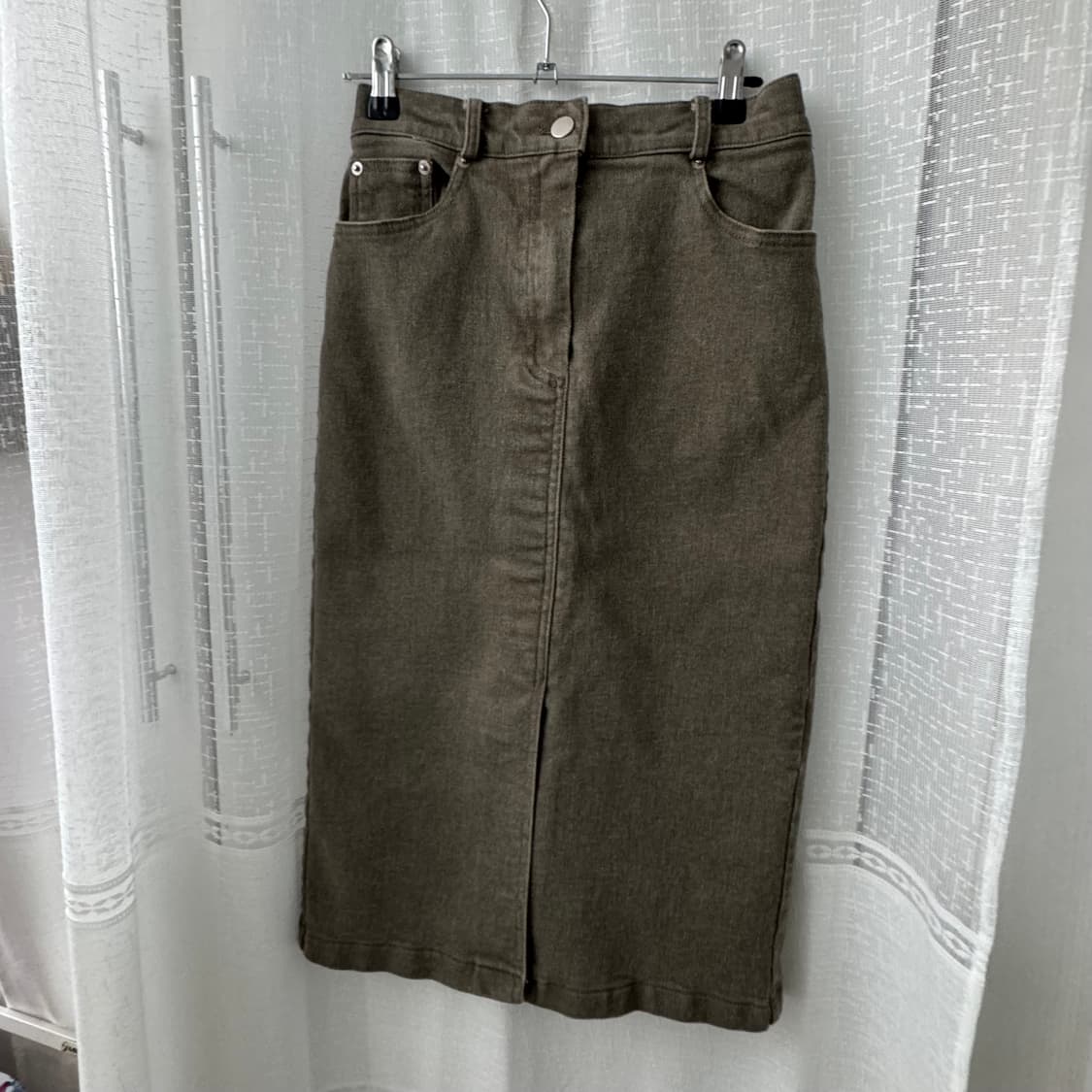 브라운카키 일자 스커트 예뻐요 상품이미지1