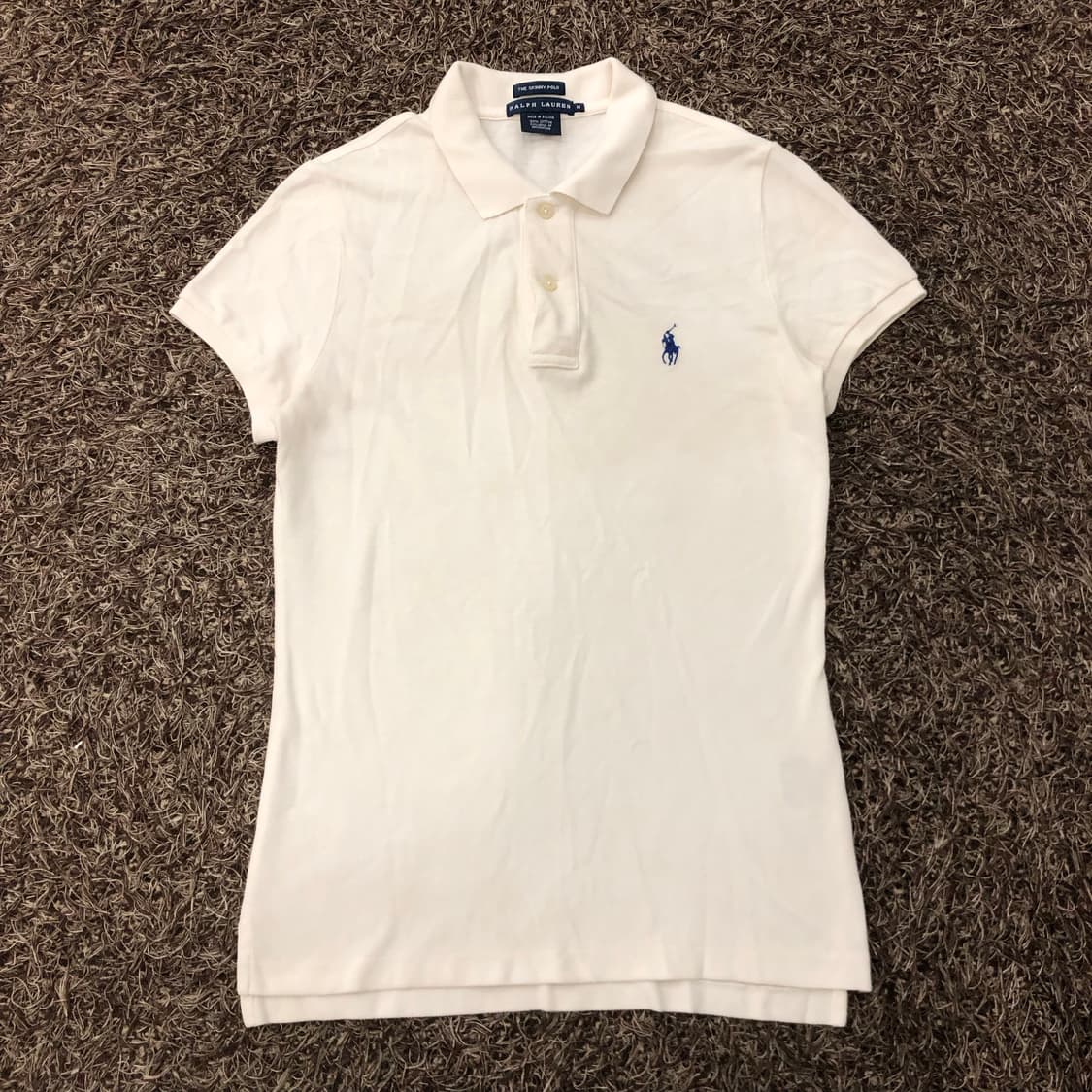 폴로 랄프로렌 화이트 카라 PK 반팔 티셔츠 상품이미지1