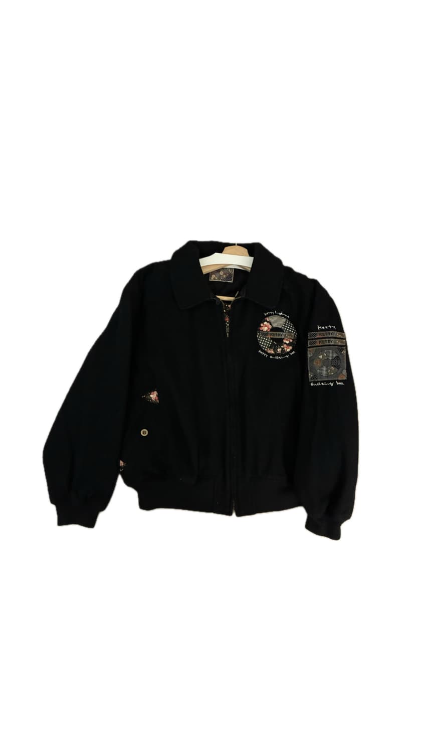 빈티지 블랙 패치워크 디테일 자켓 상품이미지1