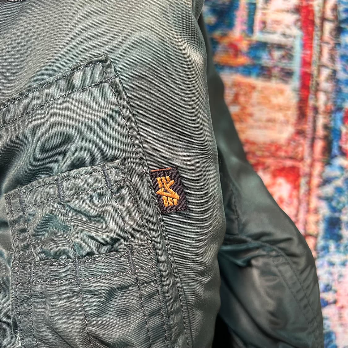 [XL] 00s 알파인더스트리 CWU-45 가죽패치 항공자켓 상품이미지7