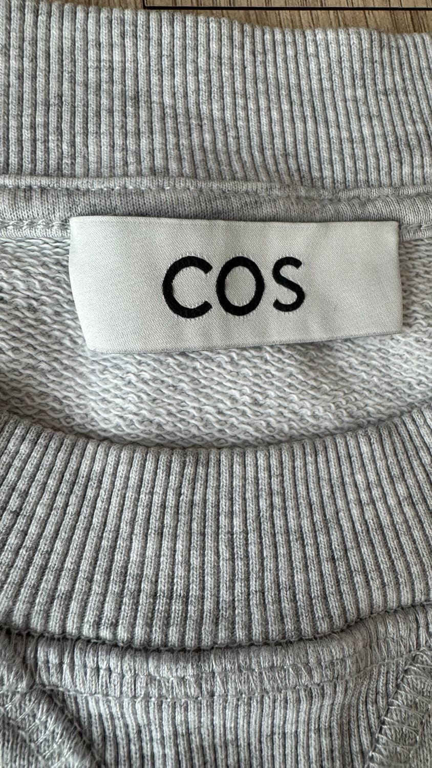 COS 베이직 그레이 코튼 맨투맨  xs  44-55 loop loop 상품이미지3