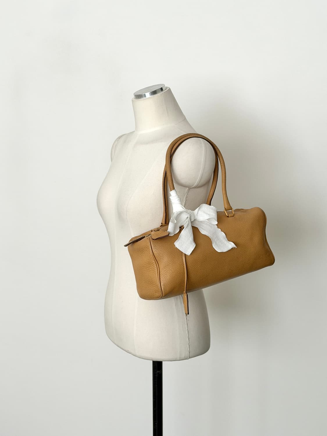 프라다 카멜 그레인 레더 보스턴 숄더백 상품이미지3