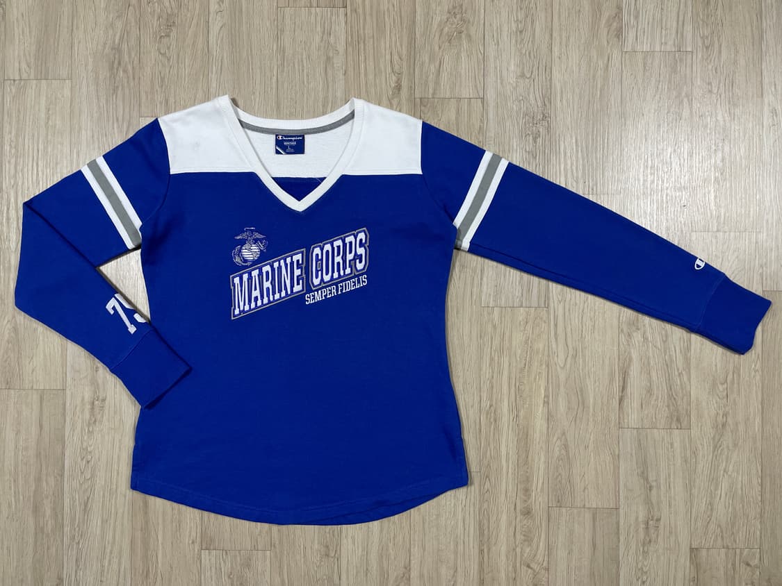 95) 챔피온 미군 미해병대 빅로고 V넥 맨투맨 상품이미지2