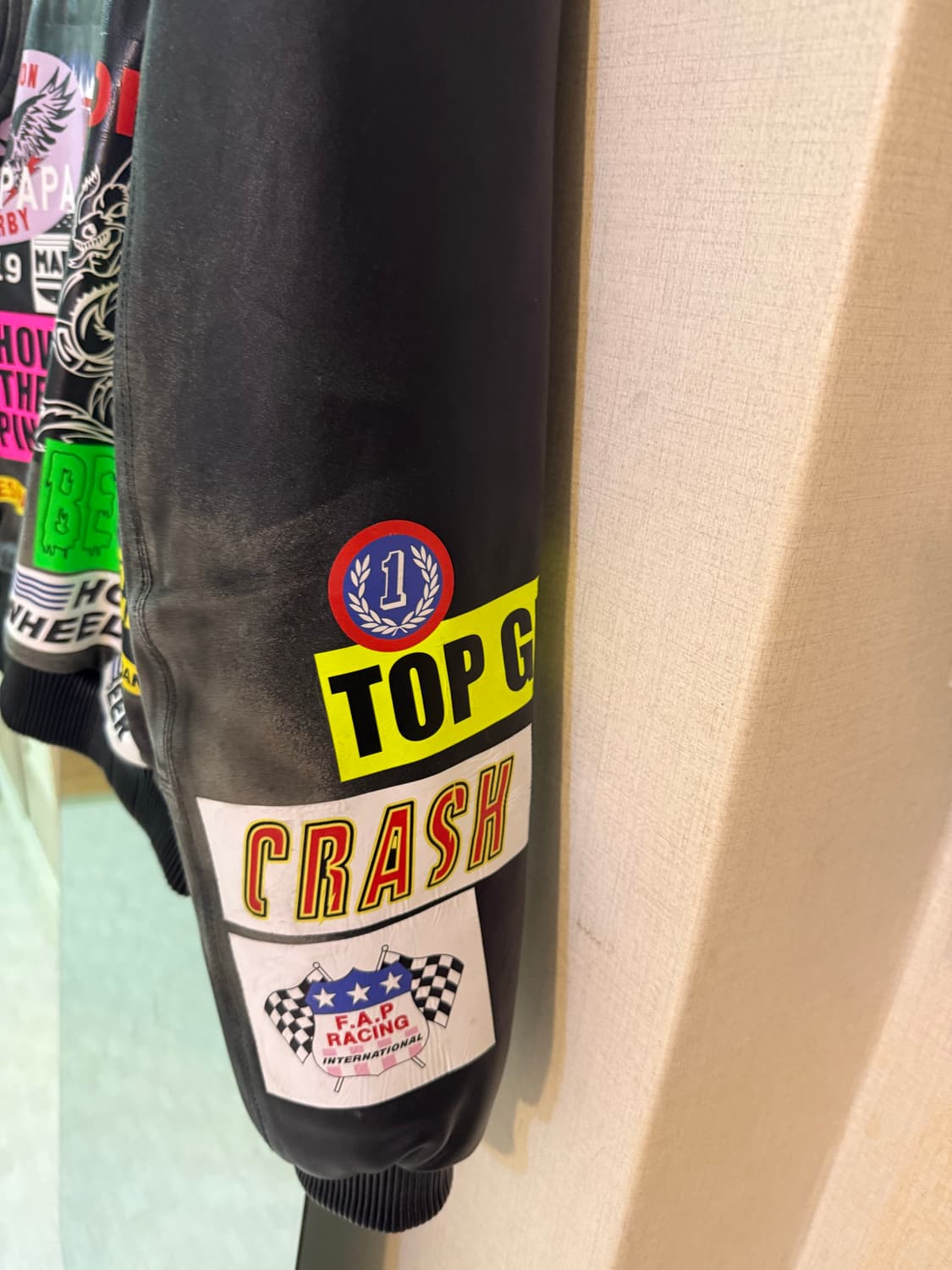 FILLES A PAPA 램스킨 패치워크 가죽 자켓  상품이미지4