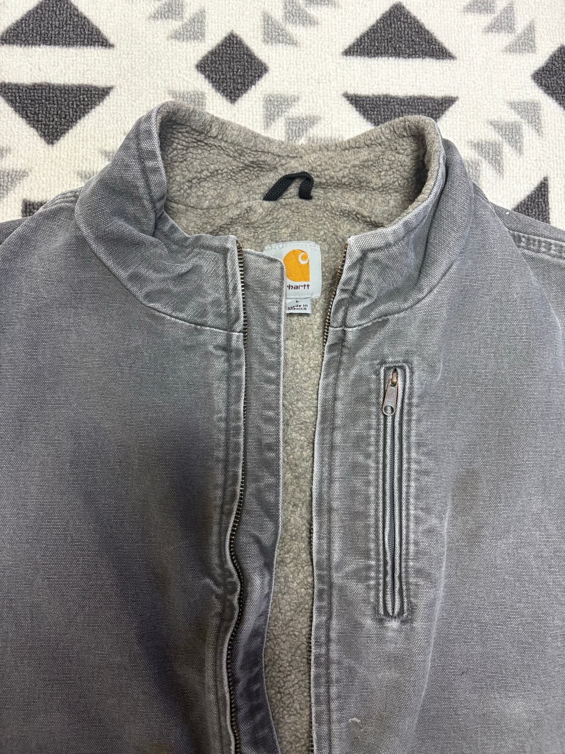 칼하트 V33 GVL 셰르파 안감 샌드스톤 모크 넥 베스트 상품이미지2