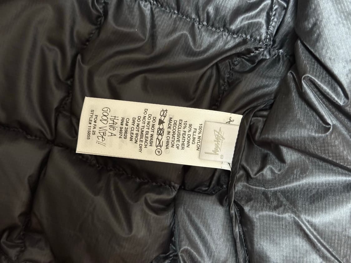 s) 스투시 미드웨이트 25fw 패딩 블랙 상품이미지6