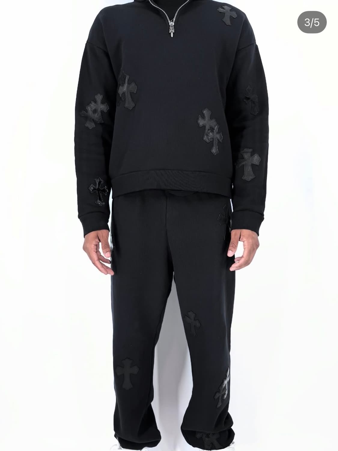 크롬하츠 크로스 레더 패치 스웻 팬츠 상품이미지9