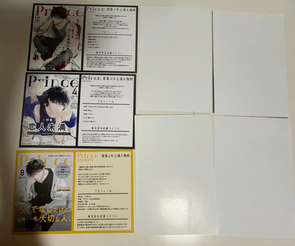 급처|(일본어판)추락여고생과 폐인교사 엽서 세트 상품이미지2