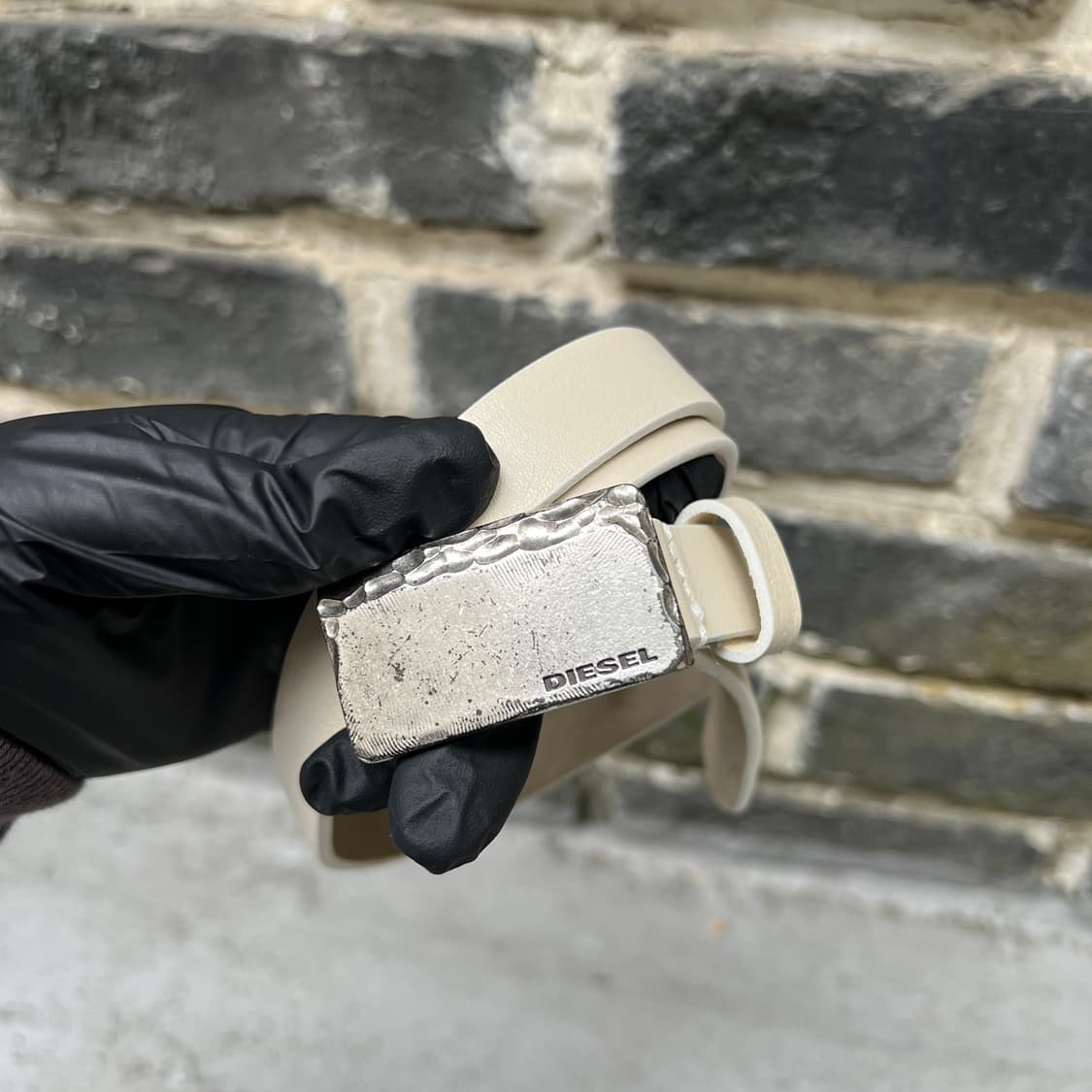 디젤 해머드 실버 버클 벨트 상품이미지2