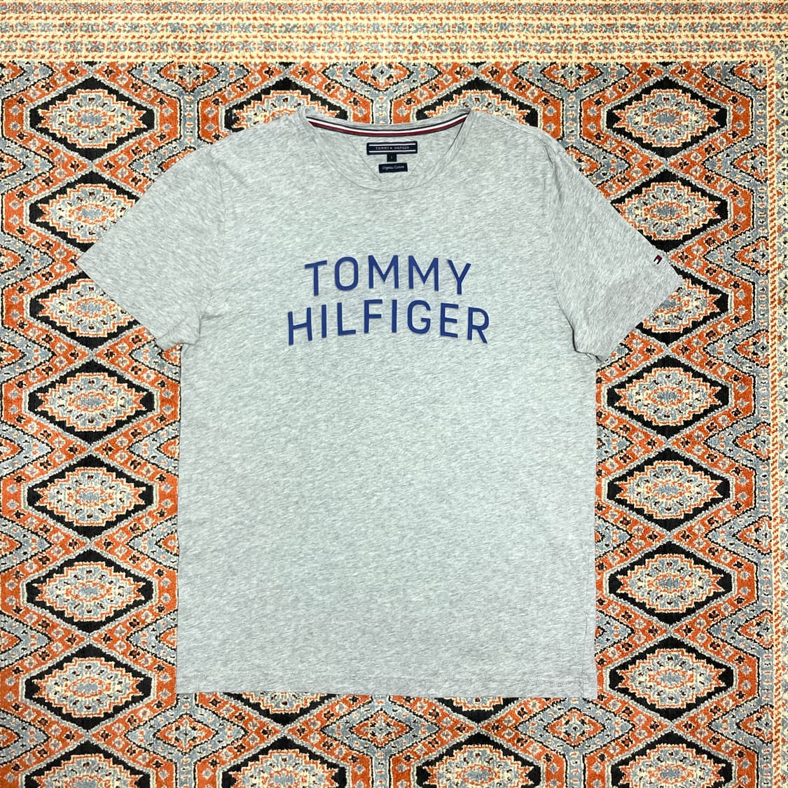 타미힐피거 입체 스펠로고 그레이 반팔티셔츠 여성L 상품이미지1