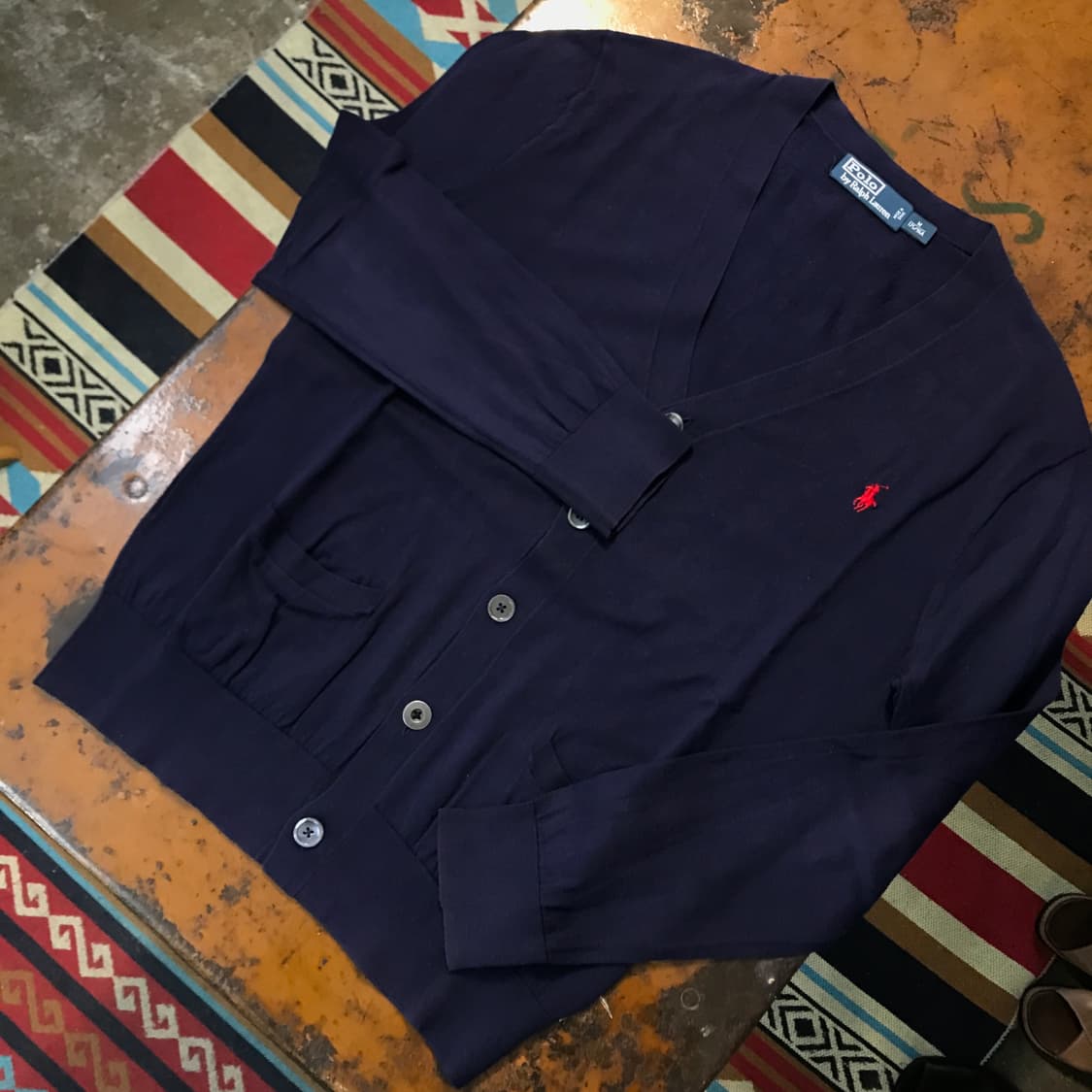 폴로랄프로렌 네이비 피마코튼 니트 가디건 남성 105 사이즈 상품이미지2