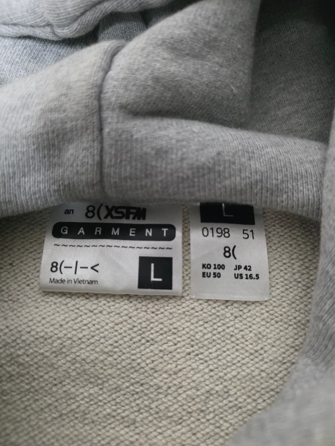 XSFM 후드짚업 L (얼룩 사진 확인 필요) 상품이미지3