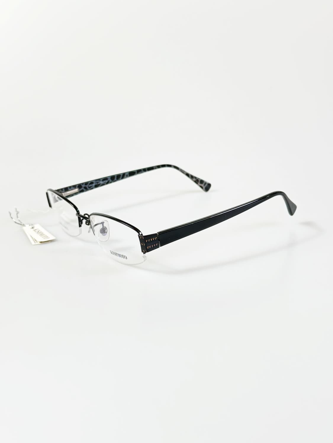 KISHIMOTO 반무테 스퀘어 메탈 프레임 빈티지 안경 상품이미지3