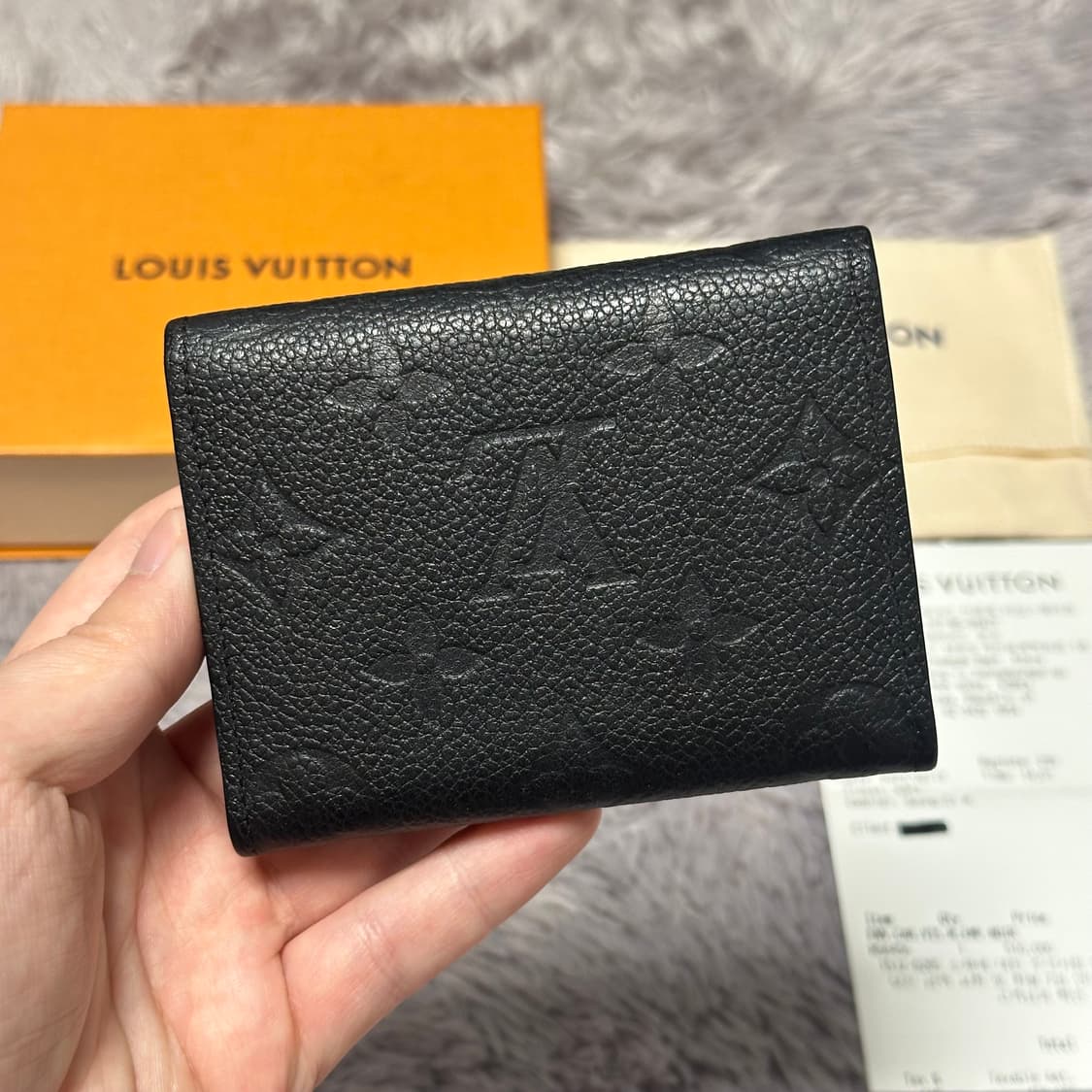 [풀구성] 루이비통 앙프렝뜨 카드지갑 블랙 상품이미지2