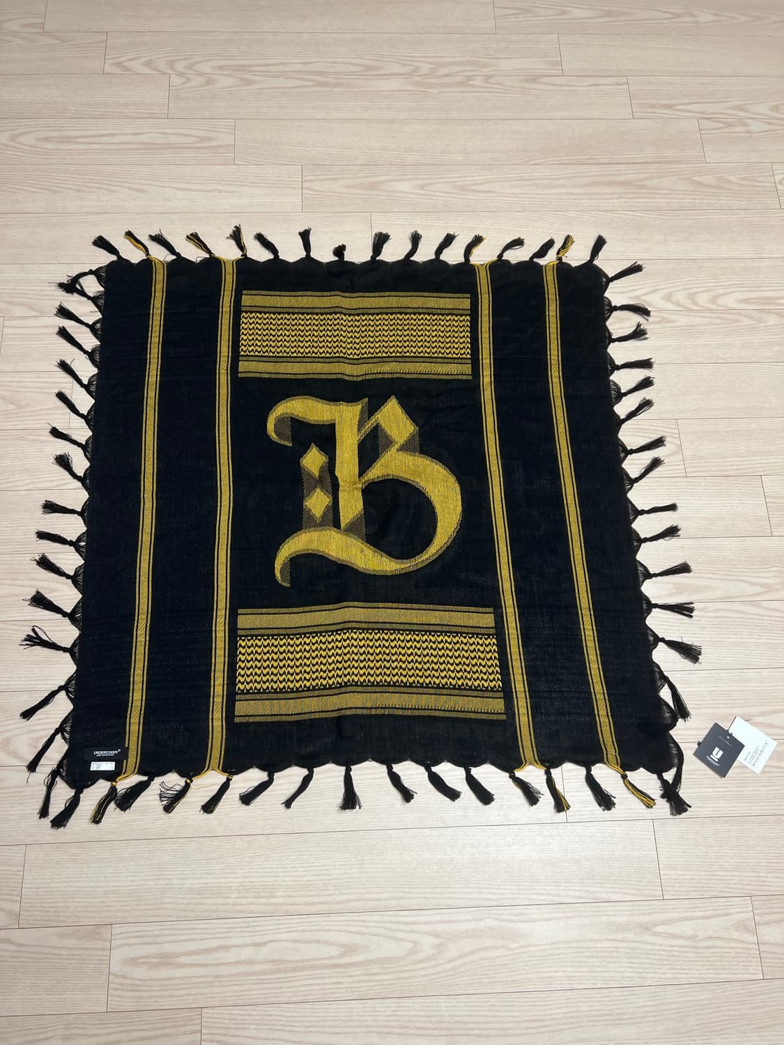 언더커버 / 코튼 실크 혼방 자카드 스카프 상품이미지1