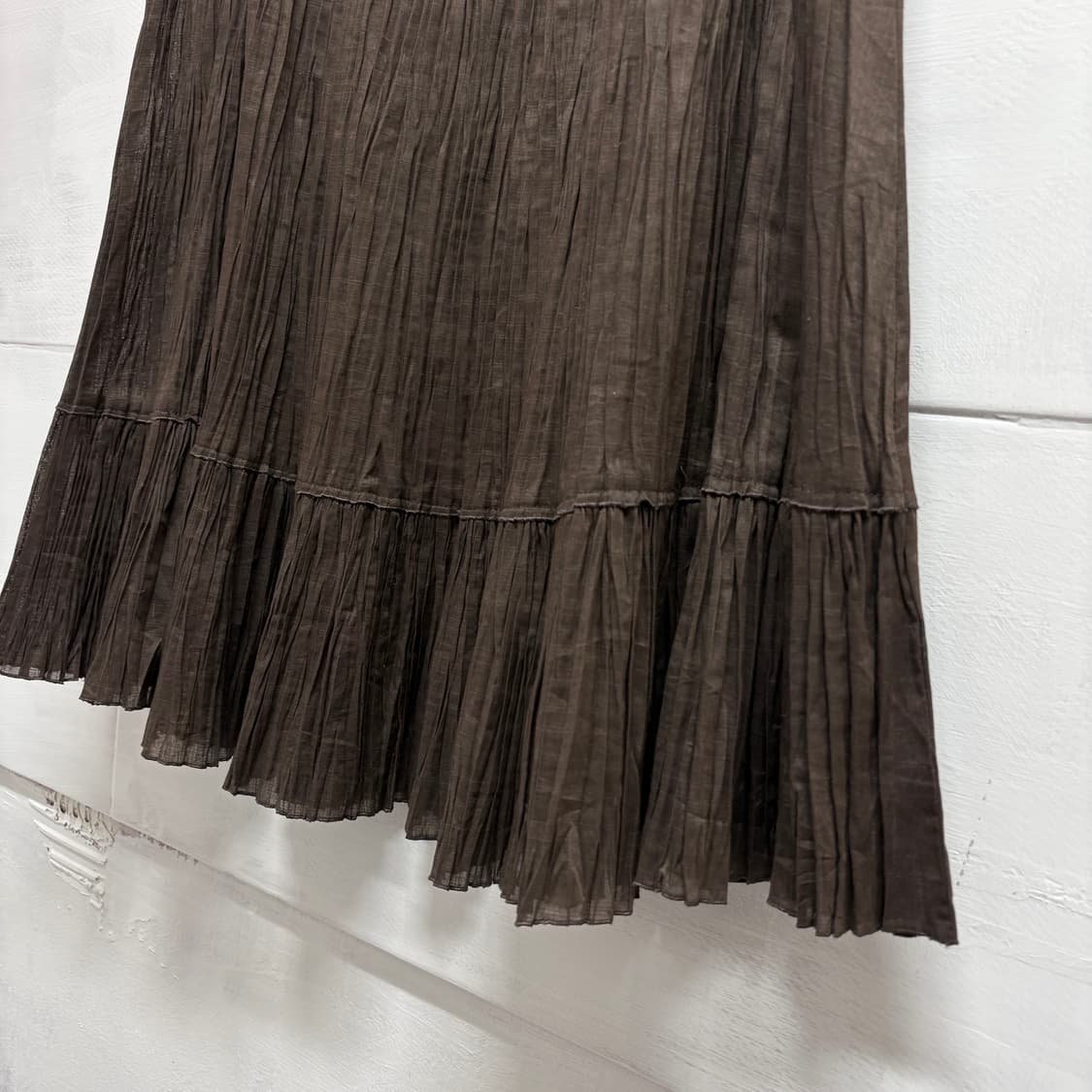 BALLSEY 브라운 플리츠 페어리 주름 스커트 JPN 상품이미지3