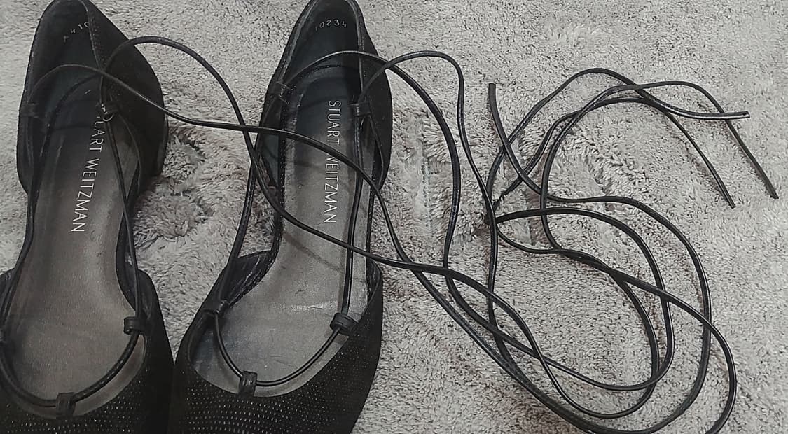 스튜어트 와이츠먼  길리건 레이스업 플랫슈즈 블랙/240 상품이미지6