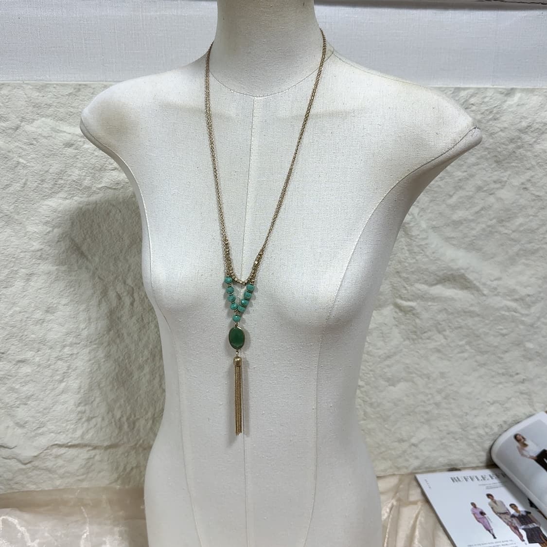 빈티지 중세 오리엔탈 메탈 레이어드 목걸이 상품이미지1
