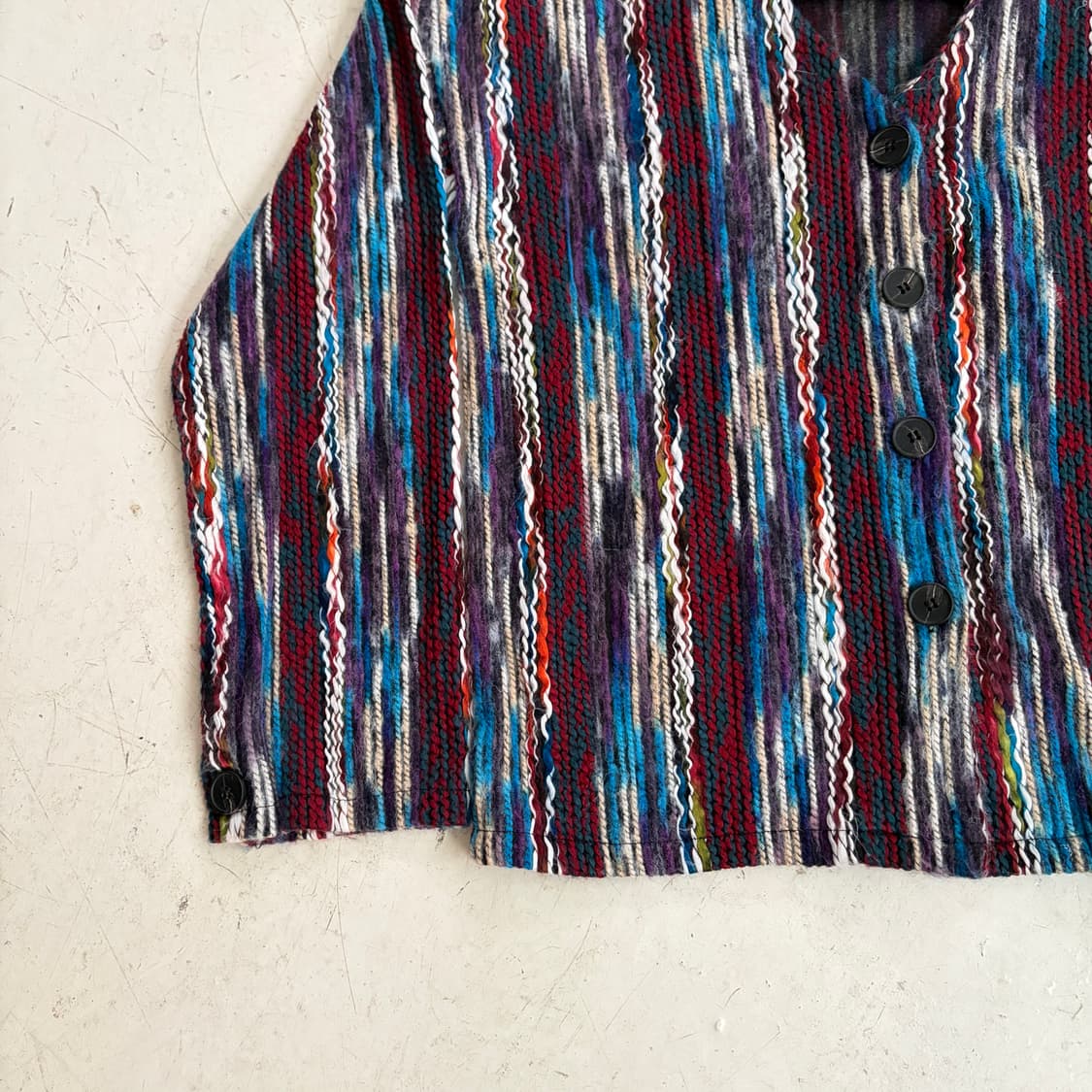 JPN 멀티컬러 빈티지 가디건 M 상품이미지3