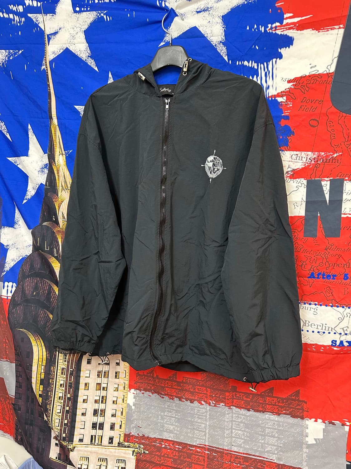 빈티지 스트릿 와일드 오버핏 바람막이3xL115 상품이미지2