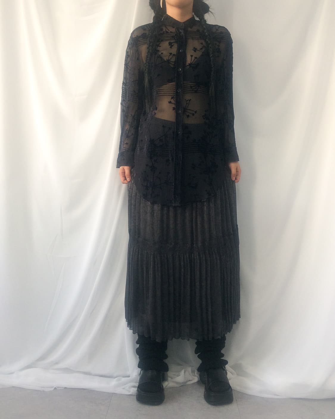 Giorgio Armani pattern see through shirt 상품이미지1
