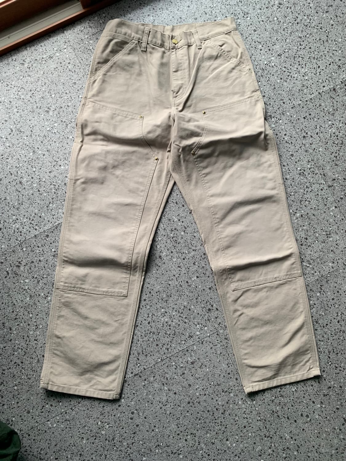 칼하트 wip 더블니 더스키 베이지 스톤 캔버스 상품이미지3