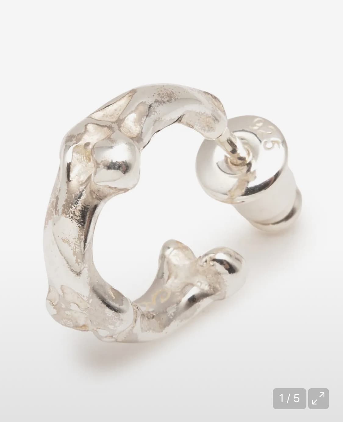 THE SOLOIST bone shaped earrings silver 상품이미지1