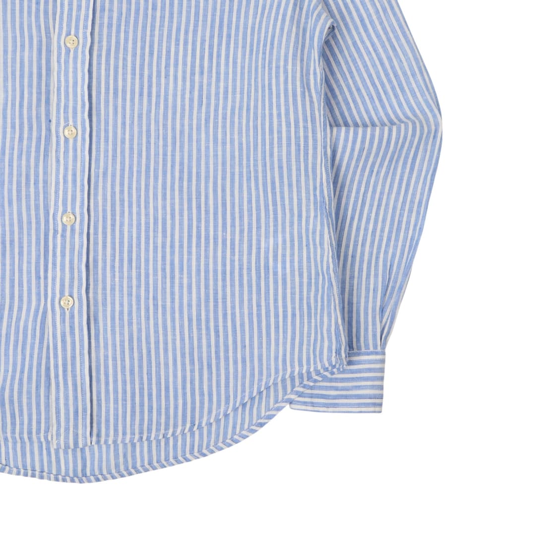 폴로 랄프로렌 qr 린넨 라이트 블루 스트라이프 셔츠 상품이미지4