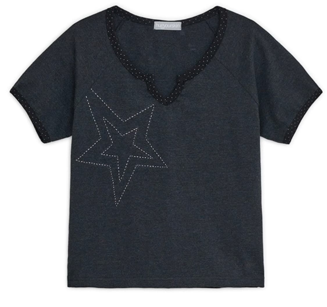 hug your skin Star stitched top 상품이미지1