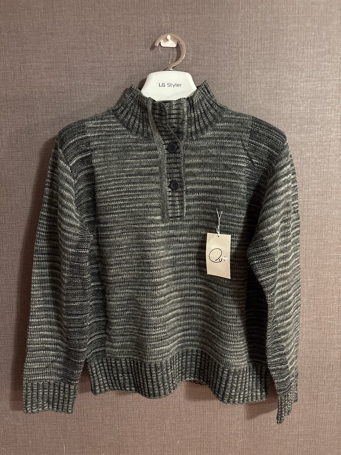 [새제품] OUI 회색 스트라이프 스웨터 JAPAN  상품이미지2