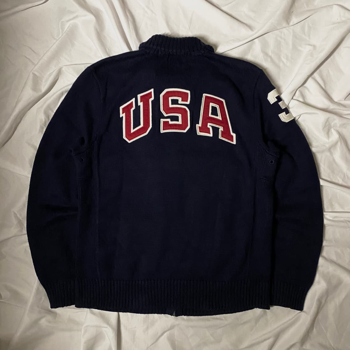 재입고💙 치프키프 폴로 USA 니트 집업 상품이미지4