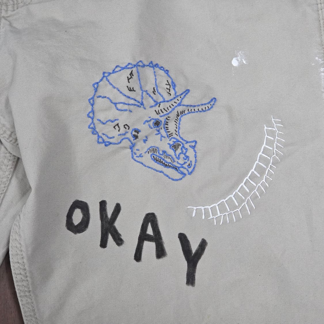 S.O/핸드드로잉, 자수, 패치워크 커스텀 팬츠 상품이미지4