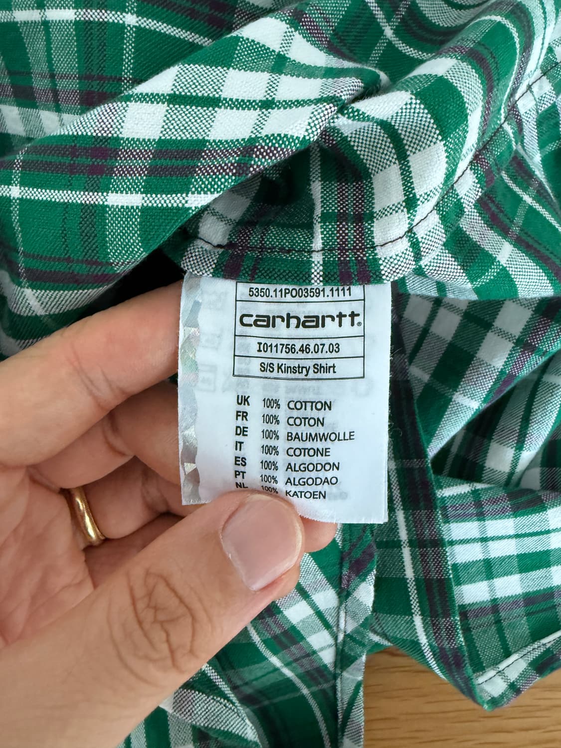 칼하트(Carhartt) 체크 반팔셔츠 상품이미지8