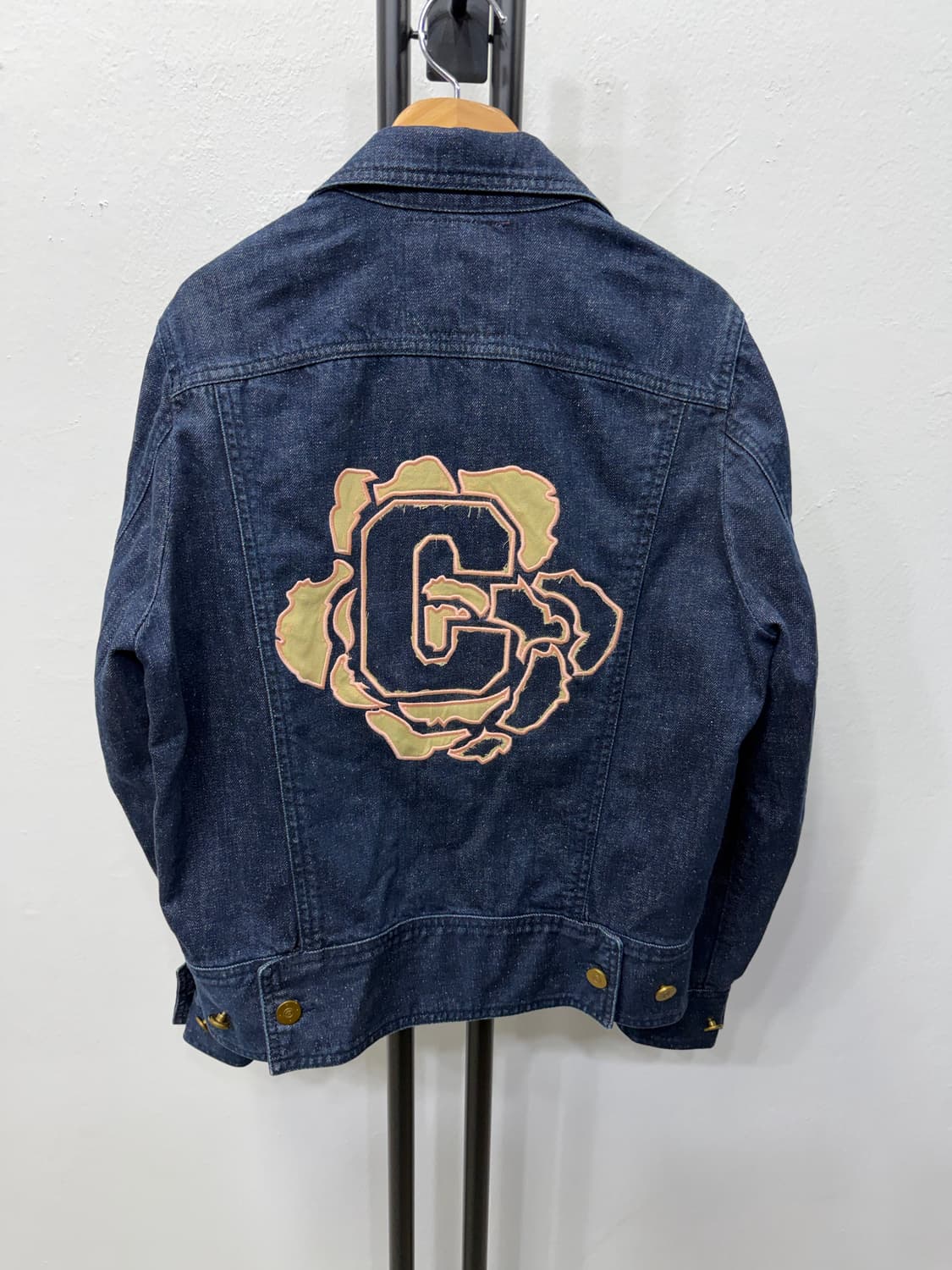 정품) 럭키슈에뜨 자수 데님 청자켓 36 상품이미지5