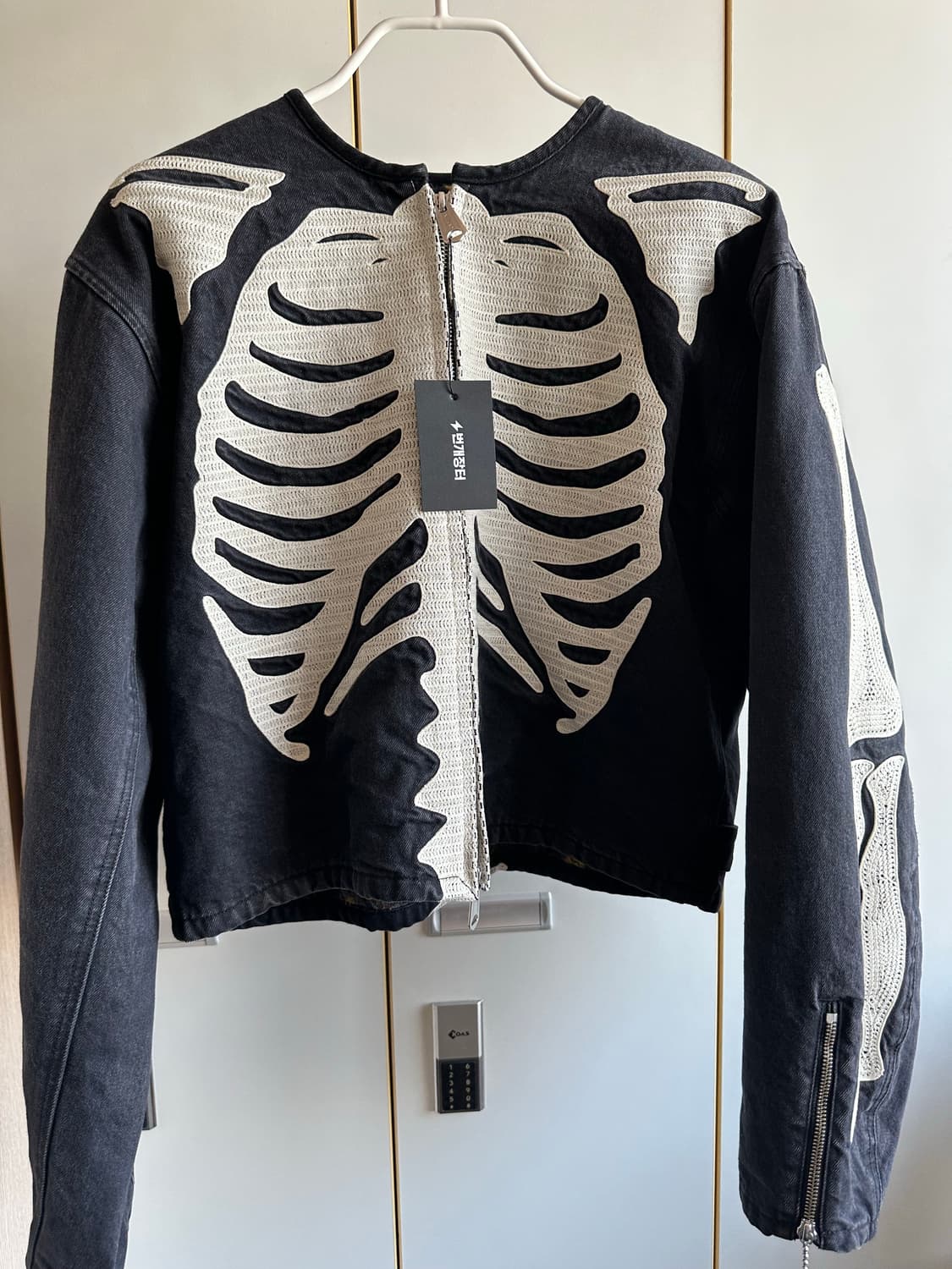 캐피탈 14온즈 블랙 X 블랙 데님 모토크로스 본 자켓 블랙 상품이미지1