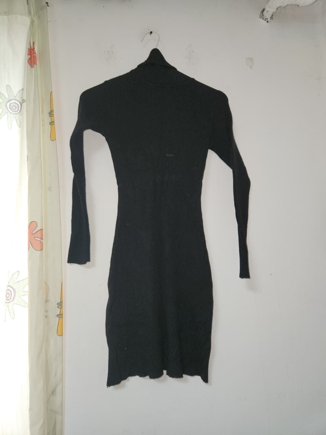 블랙 골지 니트 미니 원피스 85 상품이미지2