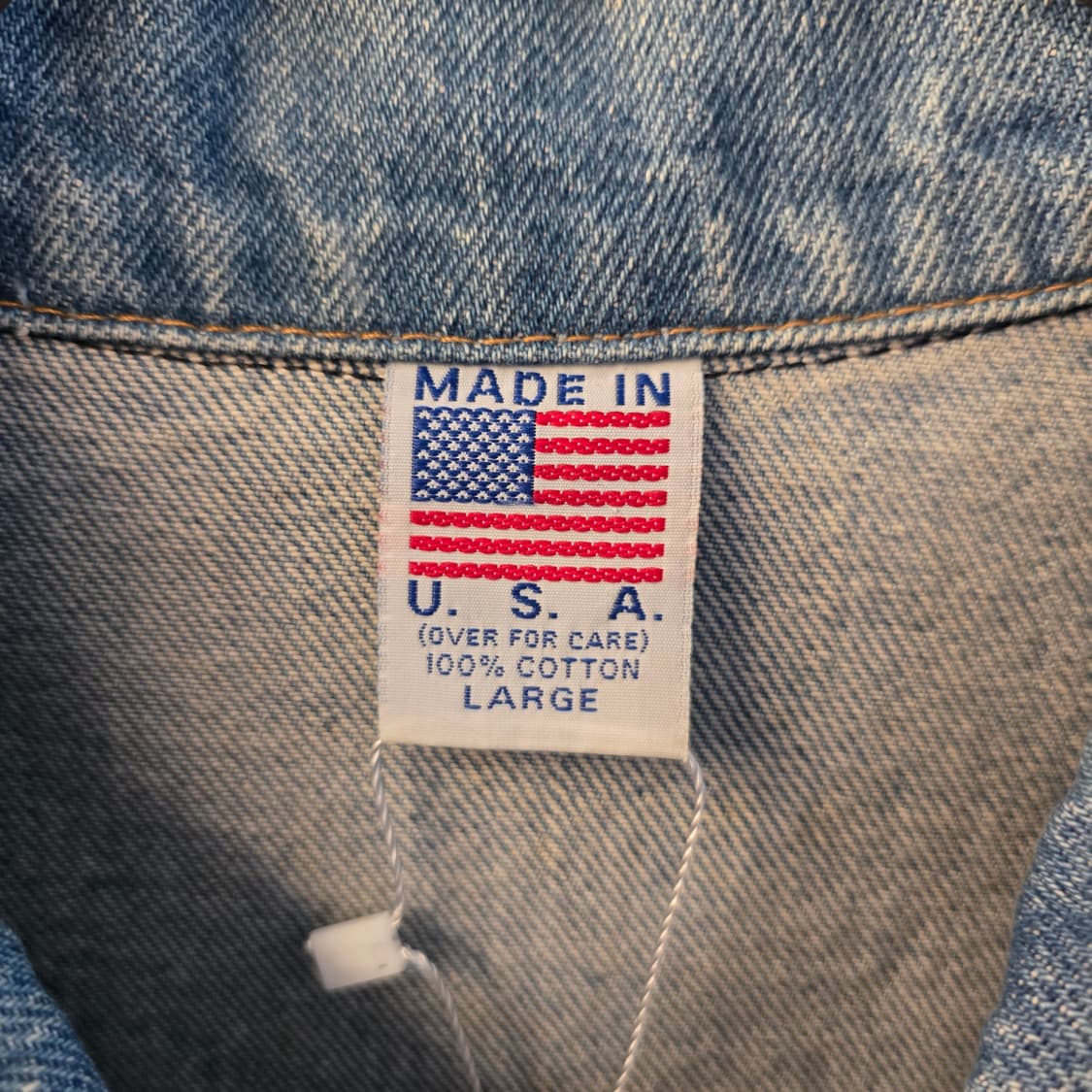 USA 빈티지 데님 자켓 파이어스톤 엠보싱 백프린팅 워크자켓 오버핏 상품이미지3