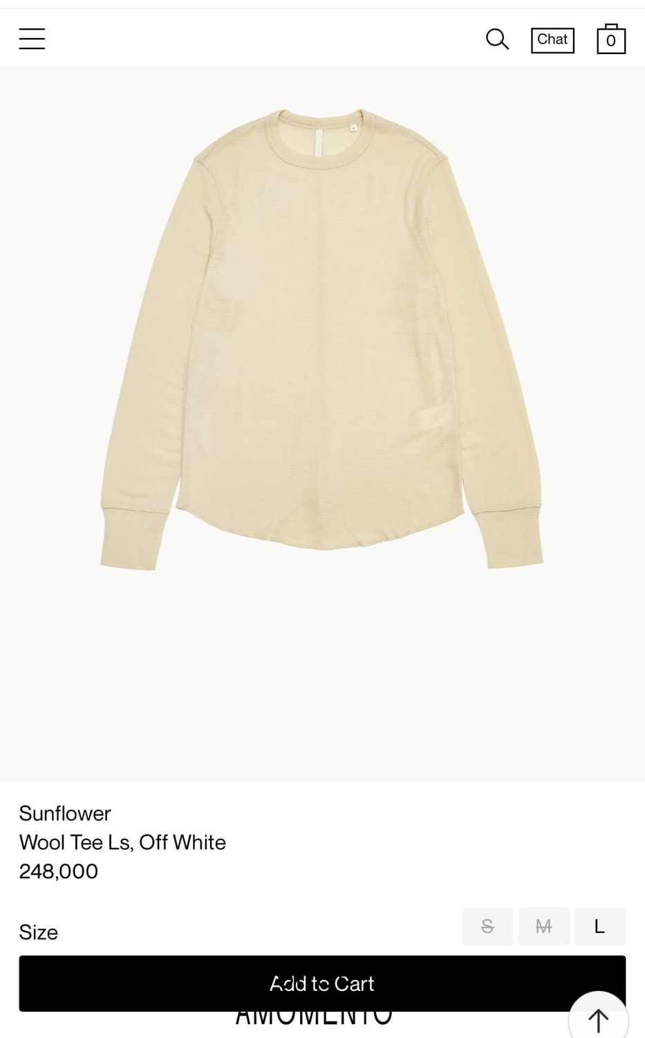 선플라워 wool tee 니트 롱슬리브 m사이즈 상품이미지3