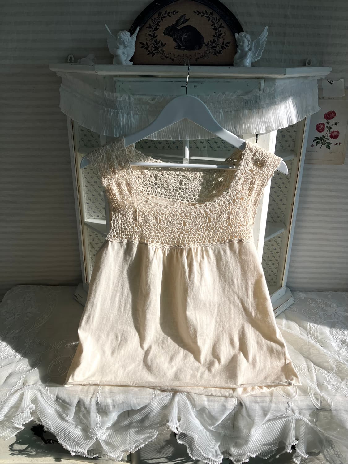 Set)아이보리 크로셰 가디건 + 모리 슬리브리스 상품이미지9