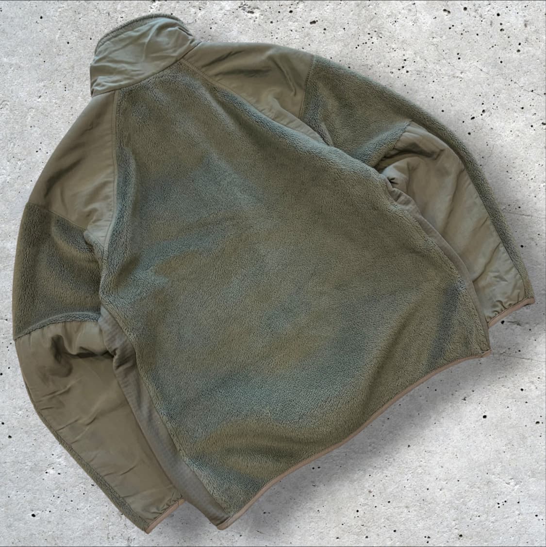 [S] 미군 아미 카키색 플리스 후리스 자켓 집업 D800 상품이미지2