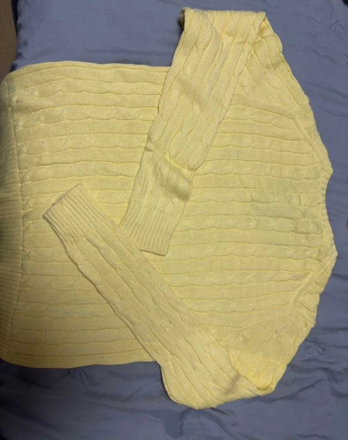 폴로 랄브이넥 캐이블 니트 S 상품이미지2