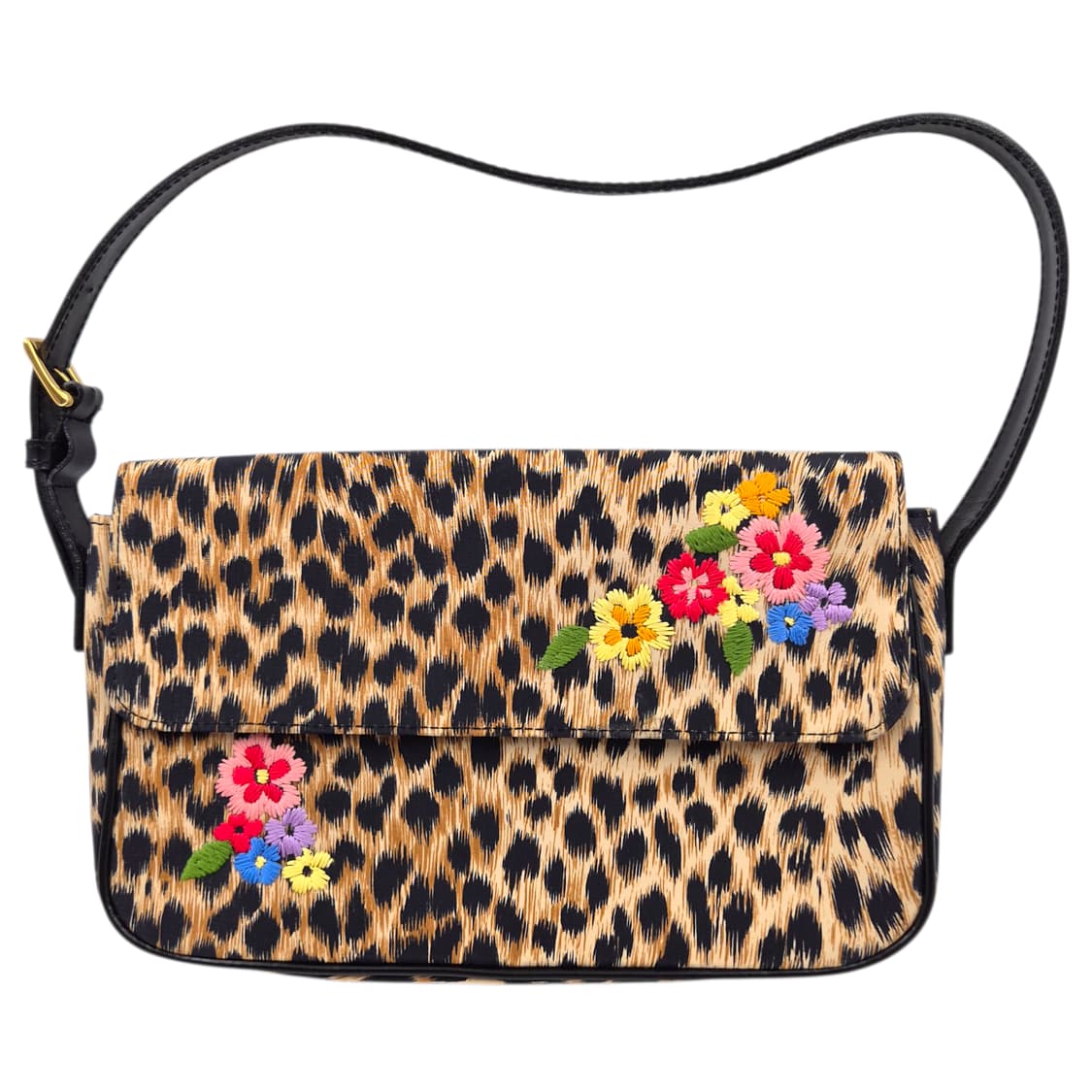 90s 모스키노 레오파드 새틴 벨트 핸드&숄더백 상품이미지1