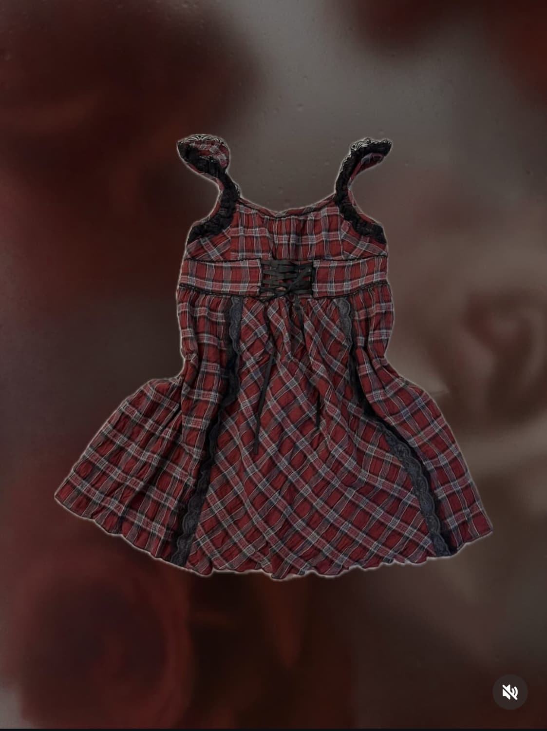 크루빈티지 고스 체크 원피스 + 블랙 스커트  상품이미지2