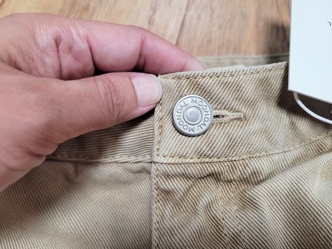 문달(MOONDAL) 다잉 핀턱 데님팬츠 55 새상품 상품이미지6