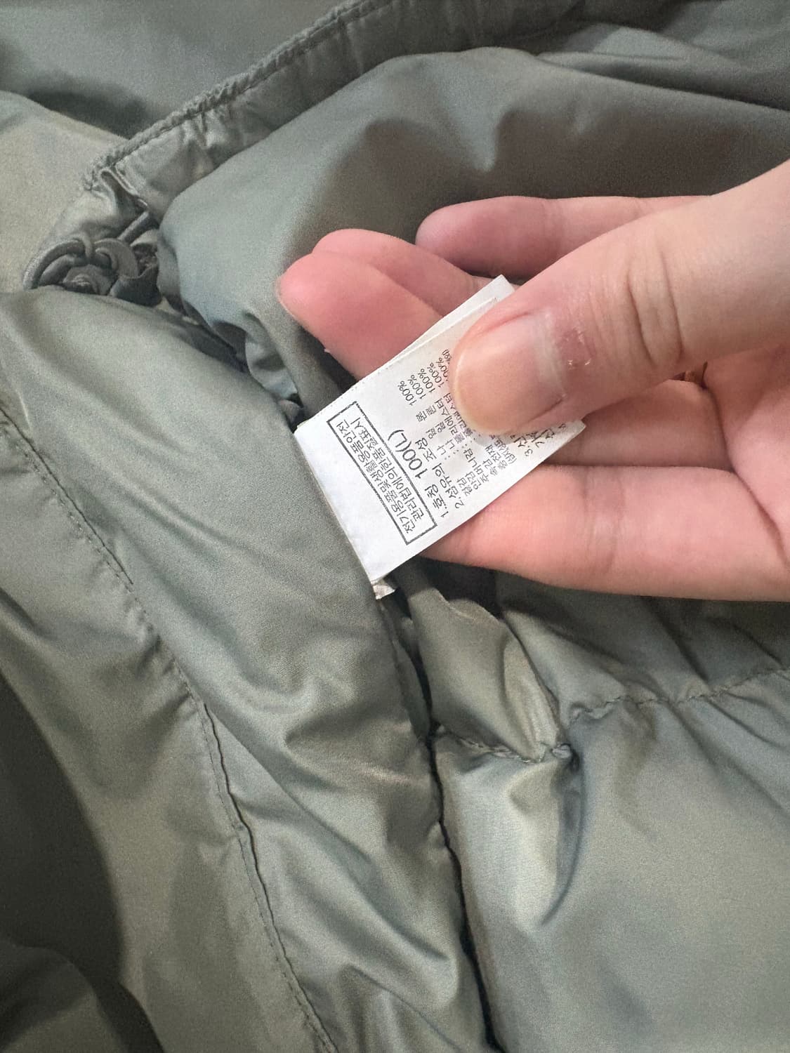 [새상품급 L] 노스페이스 눕시 온볼 올리브 패딩 상품이미지4